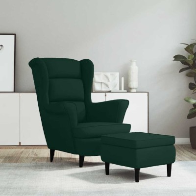 Armchair with footrest,...
