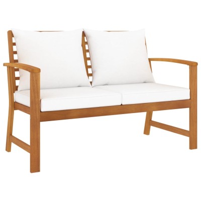 Garden bench with cream...