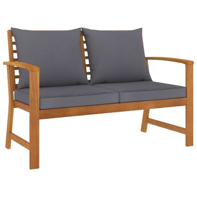 Garden bench with gray...