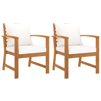 Garden chairs with cream...