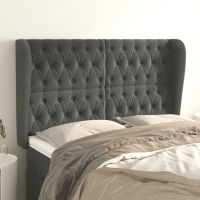 Headboard with ears, gray,...