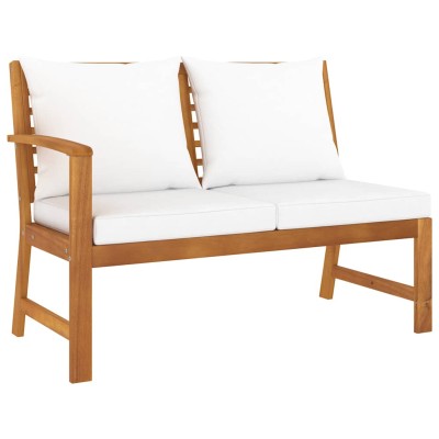 Garden bench with cream...