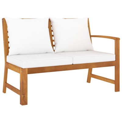 Garden bench with cream...