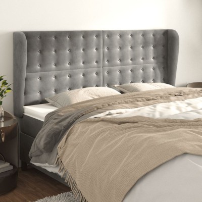 Headboard with ears, gray,...