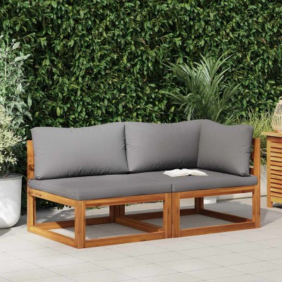 Sofa set with gray pillows,...