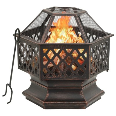 Fire pit with chimney,...