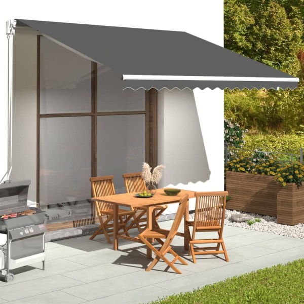 Replacement fabric for awning, anthracite color, 4x3.5m