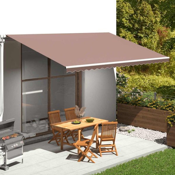 Replacement fabric for awning, brown, 5x3 m