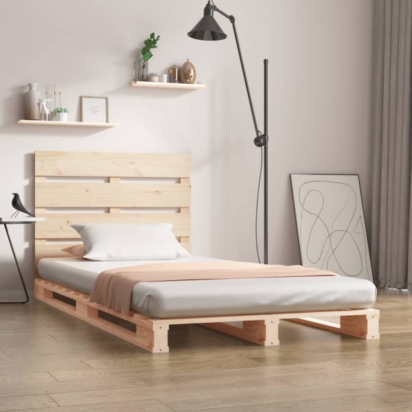 Bed frame without mattress, 75x190cm, solid pine