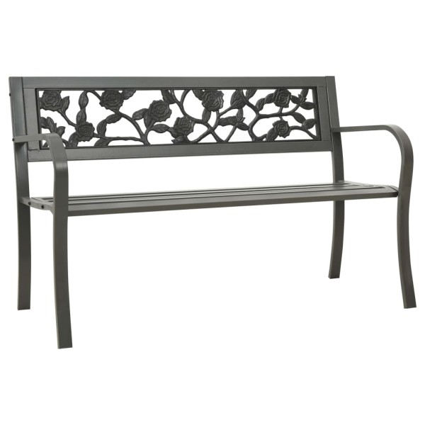 Garden bench, gray, 125cm, steel