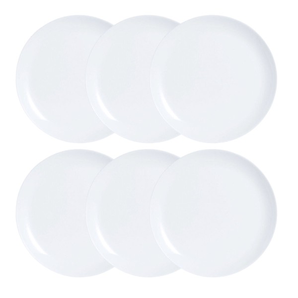 Plokštelių rinkinys Luminarc Diwali 6 pcs Balta stiklas