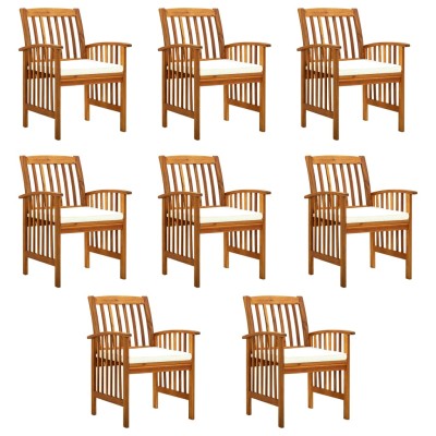 Garden dining chairs with...