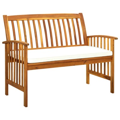 Garden bench with cushion,...