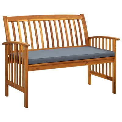 Garden bench with cushion,...