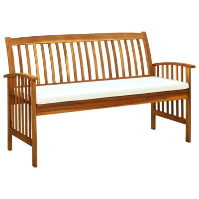 Garden bench with cushion,...