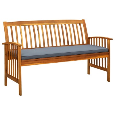 Garden bench with cushion,...