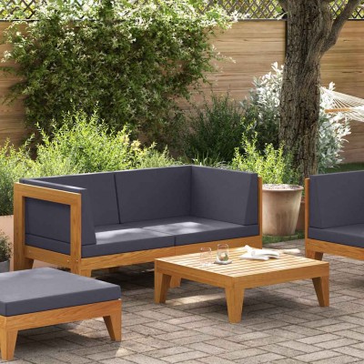 Garden set with cushions, 2...