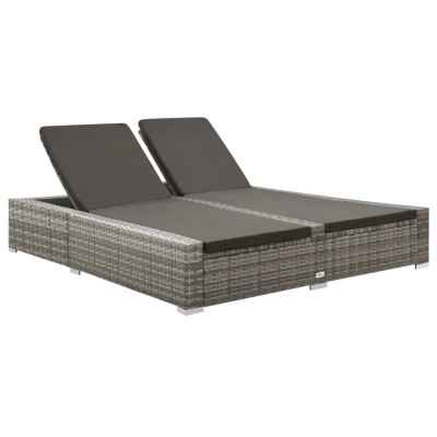 Double sun lounger, gray...