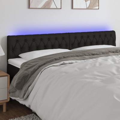 Headboard with LED, black,...