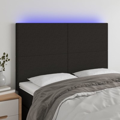 Headboard with LED, black,...