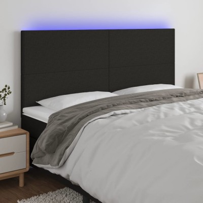 Headboard with LED, black,...