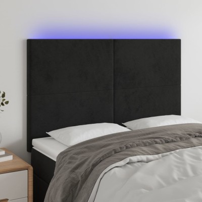 Headboard with LED, black,...