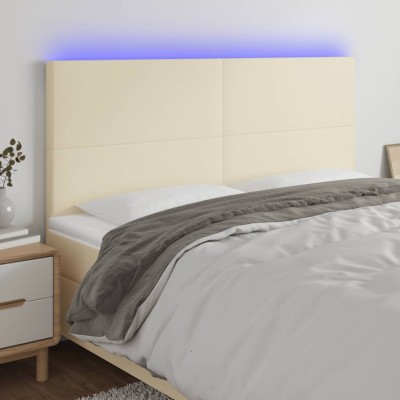 Headboard with LED, cream...