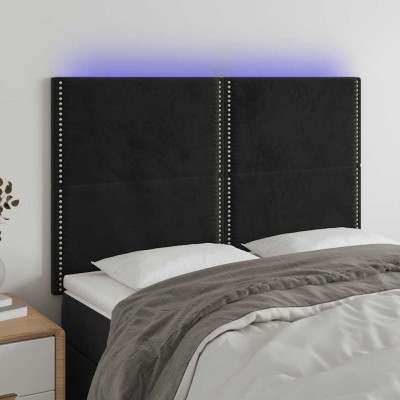 Headboard with LED, black,...