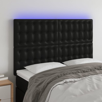 Headboard with LED, black,...
