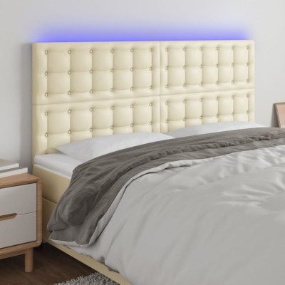 Headboard with LED, cream...