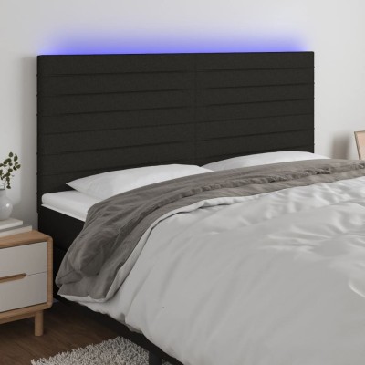 Headboard with LED, black,...