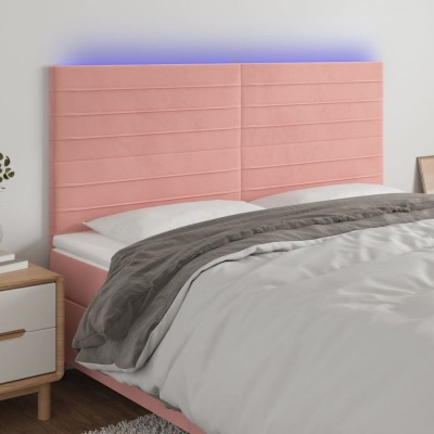 Headboard with LED, pink,...