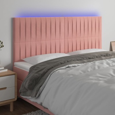 Headboard with LED, pink,...
