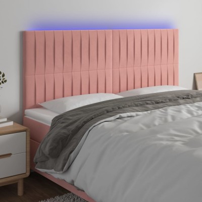 Headboard with LED, pink,...