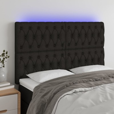 Headboard with LED, black,...