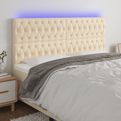 Headboard with LED, cream...