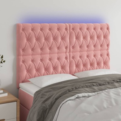 Headboard with LED, pink,...