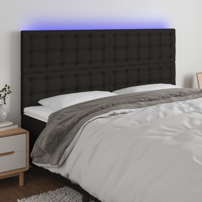 Headboard with LED, black,...