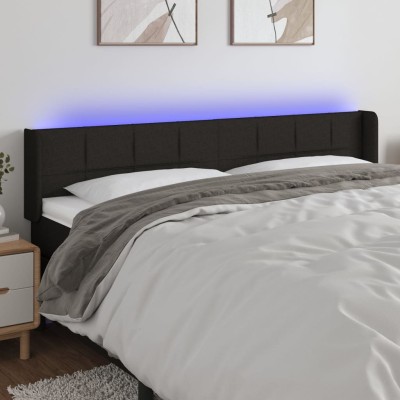 Headboard with LED, black,...