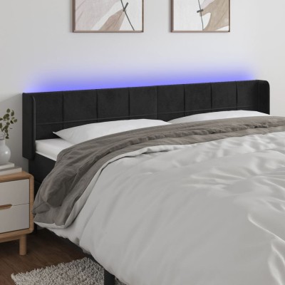 Headboard with LED, black,...