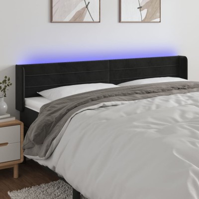 Headboard with LED, black,...