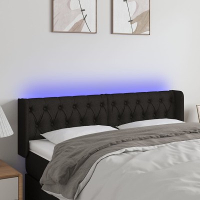 Headboard with LED, black,...