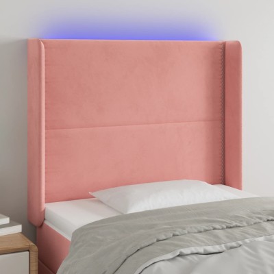 Headboard with LED, pink,...
