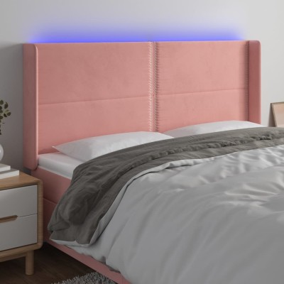 Headboard with LED, pink,...