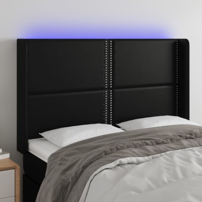 Headboard with LED, black,...