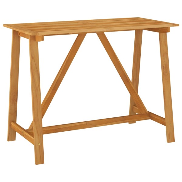 Garden bar table, 140x70x104cm, solid acacia wood