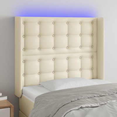Headboard with LED, cream...