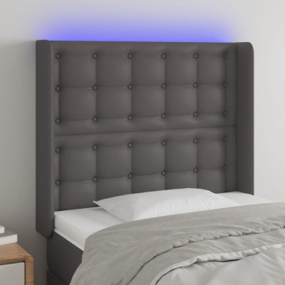 Headboard with LED, gray...