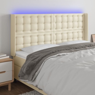 Headboard with LED, cream...