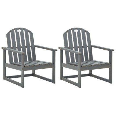 Garden chairs, 2 pcs., gray...